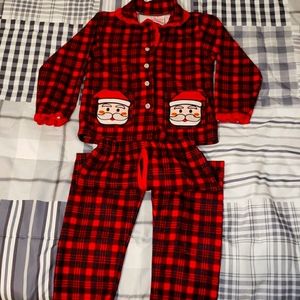 EUC Christmas toddler girl pjs